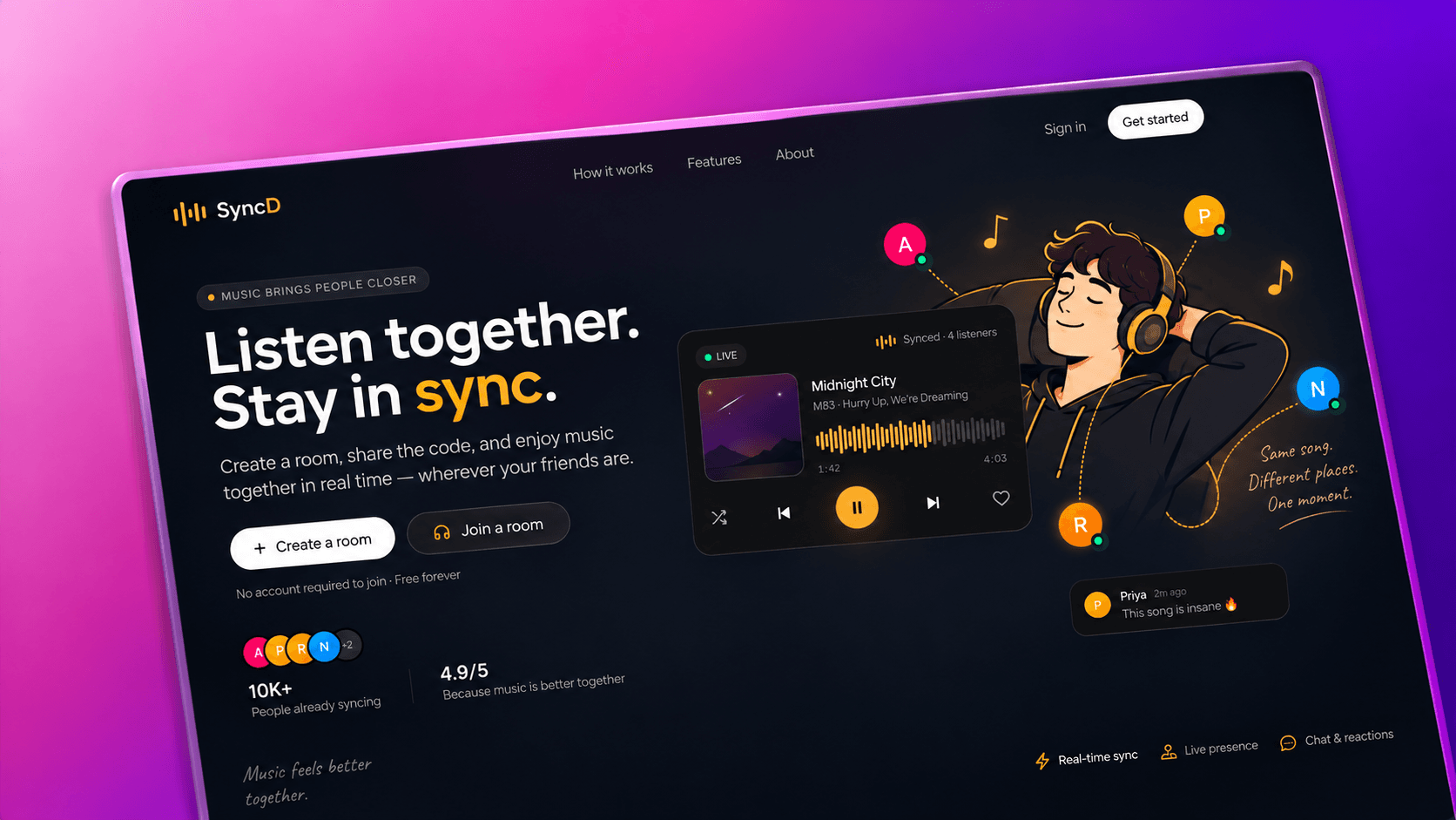 SyncD — Real-Time Collaborative Music Listening
